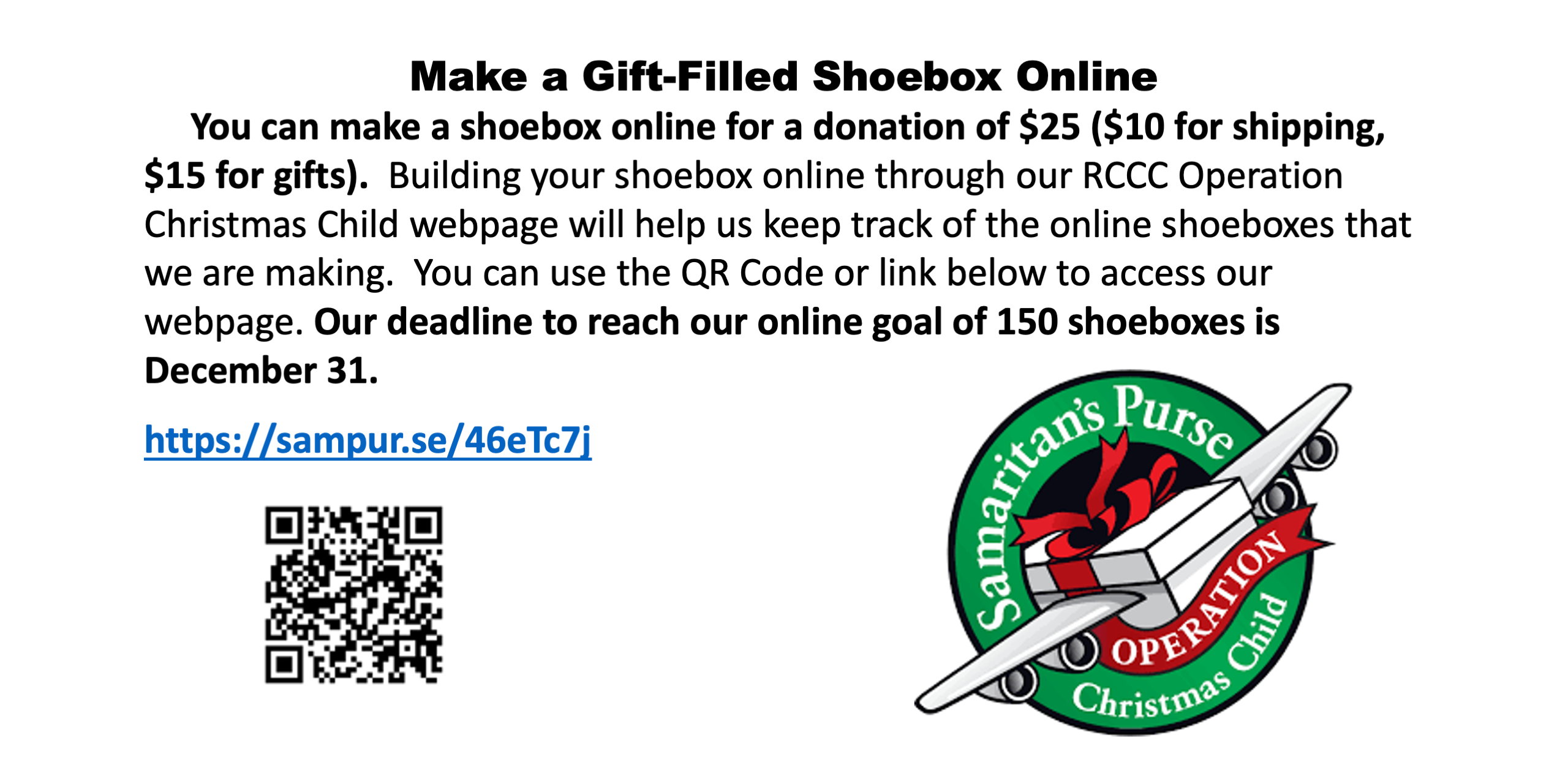 RCCC Operation Christmas Child